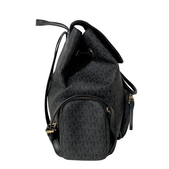 Michael Kors Black Monogram Backpack - Picture 3 of 3